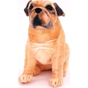 plyšák Plyšový sedící pes Mops