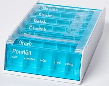 Dávkovač léků Anmed Anabox Compact 7 dní modrý