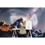 Malvis ® Tapeta Hory s noční oblohou Vel. (šířka x výška): 144 x 105 cm