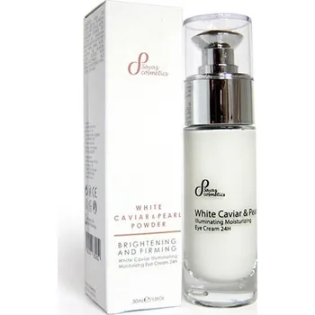 Pleťový krém Sayaz Cosmetics Přírodní zesvětlující oční hydratační krém 24h bílý kaviár & perla 30 ml