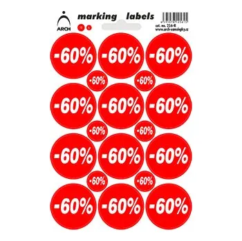 Samolepící etiketa Slevové etikety non permanent -60% 256R