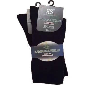 Pánské ponožky Pánské bambusové teplé ponožky s vlnou RS 39-42 černá