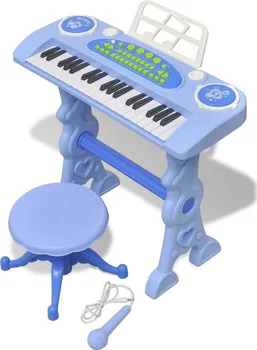 Hudební nástroj pro děti Vidaxl Dětské klávesy se stoličkou a mikrofonem