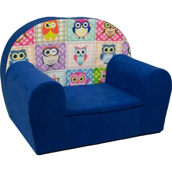 Křeslo Fimex Dětské křesílko Sovičky modré