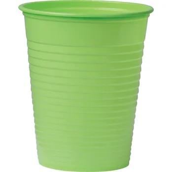 Jednorázové nádobí UNIGLOVES Barevné plastové kelímky, 100 ks Barva: limetková
