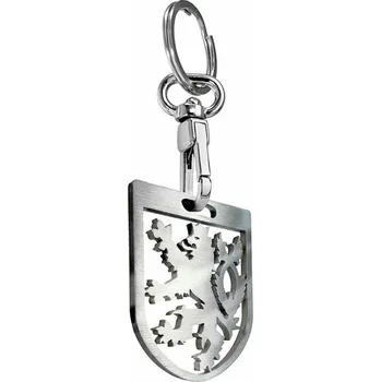 Přívěsek na klíče - klíčenka ČR lev kovový stříbrný