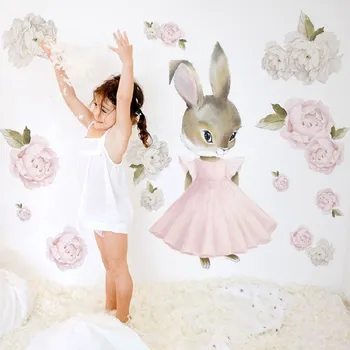 Samolepící dekorace ELIS DESIGN Samolepky - Králíček v šatech Velikost: M