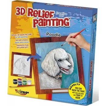 Výtvarná sada 3D reliéfní obrázek 19x21cm Pudl