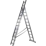 Aldotrade hliníkový žebřík 3 x 15 příček