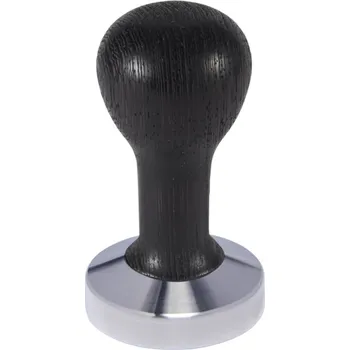 Buna café tamper, wenge, olej, 58.55 mm, nerez mat, plochý