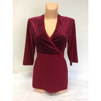 Dámské šaty Dámské halenky a košile, Barva Červená, Velikost XL 44, Materiál 98% Polyester 2% Lycra