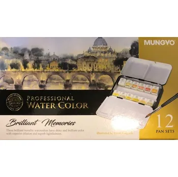 Vodová barva Mungyo Gallery Professional metalické 12 barev