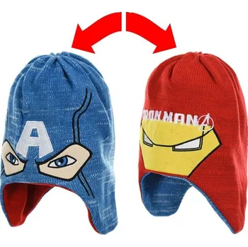 Čepice SUN CITY Dětská čepice Avengers Captain America Ironman II oboustranná Velikost: 52