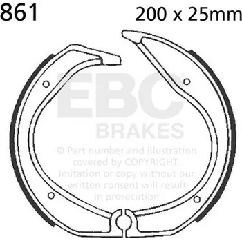 Brzdová destička Brzdové obložení EBC 861