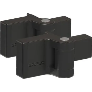 brána LOCINOX PUMA 9005 - panty k přišroubování na ocelový sloupek, pro brány a branky, černé