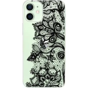 Pouzdro na mobilní telefon Odolné silikonové pouzdro iSaprio - Black Lace - iPhone 12 mini