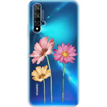 Pouzdro na mobilní telefon Silikonové pouzdro iSaprio - Huawei Nova 5T / Honor 20 - Three Flowers (Odolný silikonový kryt, obal, pouzdro iSaprio - Huawei Nova 5T / Honor 20 - Three Flowers - skvělá ochrana a pružnost, stylový UV potisk, lehkost, tiskne se v České republice)