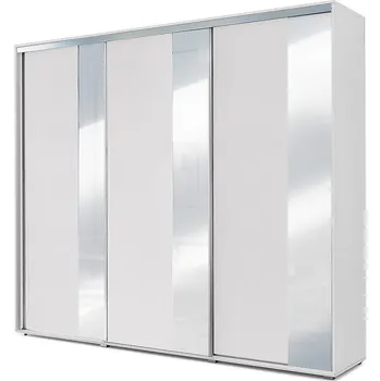 Šatní skříň Skříň Nadia 278cm Zrcadlo 0,25 Bílý
