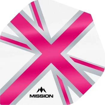 Příslušenství pro šipky Mission Letky Alliance Union Jack - White / Pink F3131