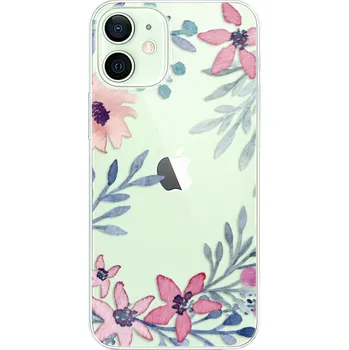 Odolné silikonové pouzdro iSaprio - Leaves and Flowers - iPhone 12 mini
