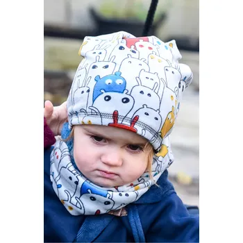 Nákrčník oboustranný hřejivý nákrčník s modrým chlupem