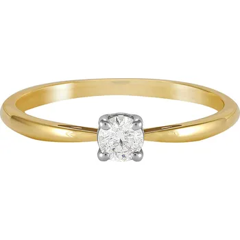 Prsten Zásnubní prsten z žlutého zlata s diamantem R3921