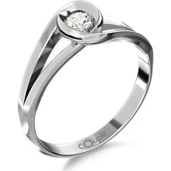 Šperk Couple, Unikátní prsten Pauline, bílé zlato se zirkonem, vel. 50, prům. 15.9 mm, 585-66-1-0223.1B00.0.50.001
