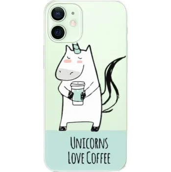 Pouzdro na mobilní telefon Odolné silikonové pouzdro iSaprio - Unicorns Love Coffee - iPhone 12