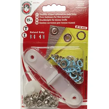 Druky Roland Baby světle modré, průměr 10mm (v.2), 15ks