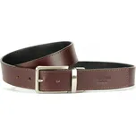 WILD SKIN, Kožený oboustranný opasek 9516, BLACK černá, CHESNUT kaštanově hnědá lesklá Obvod pasu v cm: 95 9516