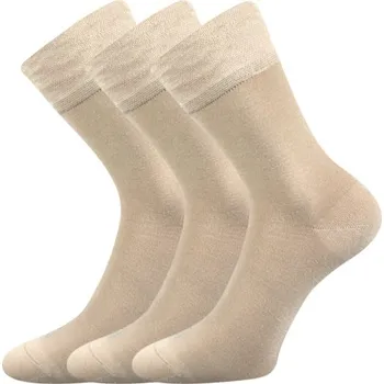Pánské oblečení Bambusové ponožky 3 kusy v balení Lonka Deli béžová Velikost: 43-46