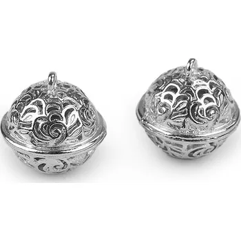 Rolničky filigránové Ø18 mm, Ø26 mm, barva 2 (Ø18 mm) stříbrná tmavá