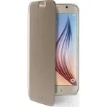 Puro flipové pouzdro pro Samsung Galaxy S6 s přihrádkou na kartu, zlatá