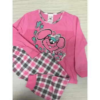 Dívčí pyžámko růžové 98/104 a 122, velikost 122, Barva Fialová, Složení materiálu 100% Bavlna