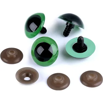 Oči velké s pojistkou Ø26 mm, barva 3 zelená pastelová