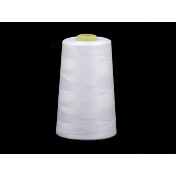 Nit Polyesterové nitě pro overlocky i klasické šití návin 5000 yards PES 40/2, barva 502 White