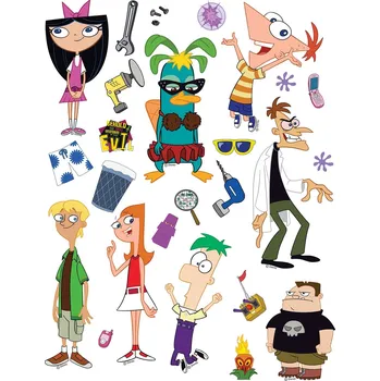 Samolepící dekorace AG Design DK868 Phineas a Ferb 65 x 85 cm