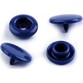 Galanterie Plastové patentky / stiskací knoflíky vel. 18", barva 9 B58 modrá námořnická