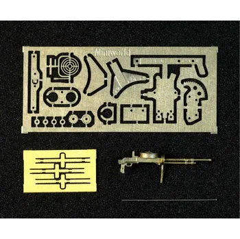 Plastikový model Miniworld 1/72 Degtyarev DT-29, sovětský kulomet raná verze na montáži P-40