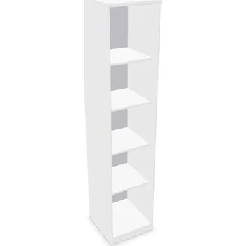 Policová skříň Kancelářská skříň - regál, v x š x h: 1895 x 400 x 445 mm, barva bílá