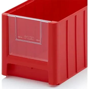 Průhledná okénka pro regálové přepravky (š x v: 152x126 mm), balení 10 ks