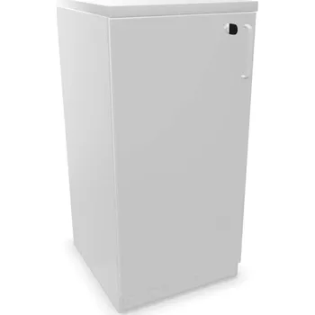 Policová skříň Kancelářská skříň - dveře jednokřídlé v x š x h: 825 x 400 x 445 mm, barva světle šedá