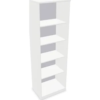 Policová skříň Kancelářská skříň - regál, v x š x h: 1895 x 600 x 445 mm, barva bílá