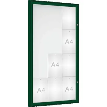 Vitrína venkovní 'Klasik', 1350 x 750 mm, barva zelená RAL6005