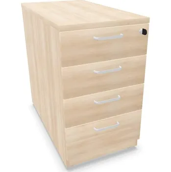 Zásuvkový kontejner Kontejner přístavný, 4 zásuvky, barva akácie, v x š x h: 740 x 430 x 800 mm