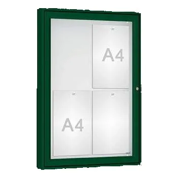 Vitrína venkovní 'Klasik', 750 x 550 mm, barva zelená RAL6005