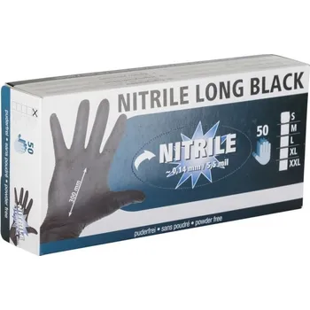 Vyšetřovací rukavice Kerbl Nitril černé 50 ks XL