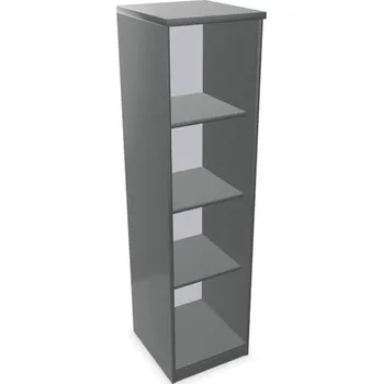 Policová skříň Kancelářská skříň - regál, v x š x h: 1545 x 400 x 445 mm, barva tmavě šedá