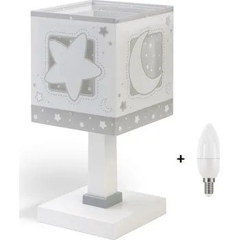 Lampička Dalber 63231E MOONLIGHT grey - Dětská stolní lampička v šedé barvě + Dárek LED žárovka (Stolní lampička pro děti )