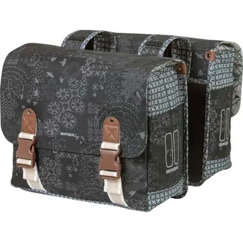 brašna na kolo Basil brašna na nosič Boheme 35l (hnědé uhlí/reflexní pruhy)